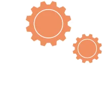 Ícone uma tela de computador com engrenagens